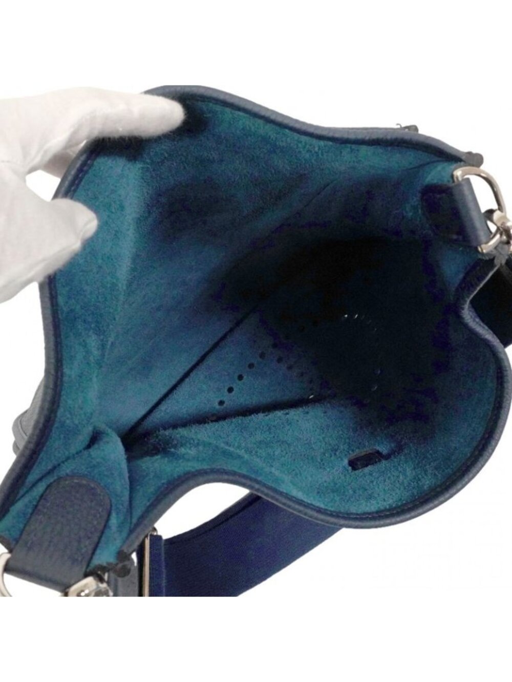 Hermes Shoulder Bag Evelyne Taurillon Clemence Breton Pet Silver - Picture 4 of 9